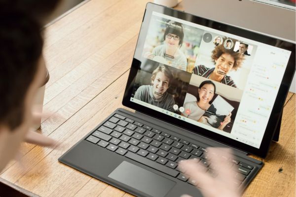 laptop showing software integration services to develop collab systems by RBCH developers.