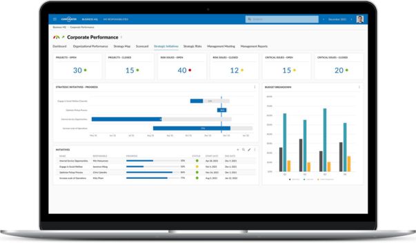 laptop showing RBCH’s it infrastructure support services