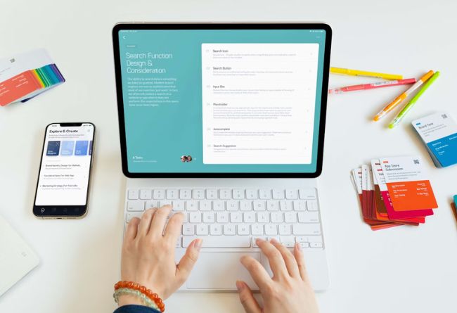 Tablet displaying HL7 Health Data & Management (HDMS)
