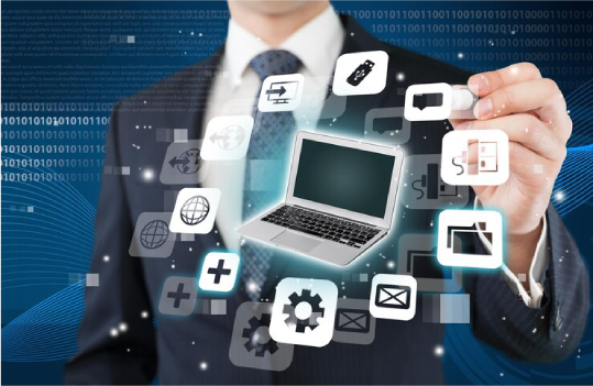 a laptop is displaying third party DAM software integrations to manage digital assets on a single platform